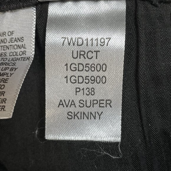Lucky Brand Jeans Womens Sz 0/25 Black Ava Mid Rise Super Skinny Denim 26x27 - Picture 13 of 15